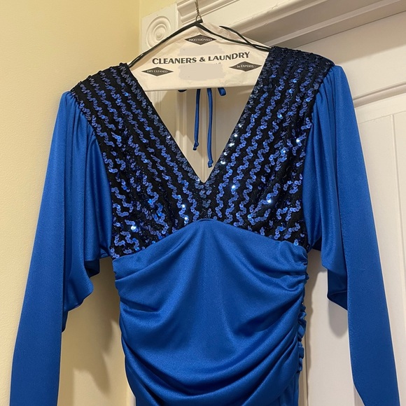 jcpenney Pants & Jumpsuits Vintage Jcpenney Blue Sequin Jumpsuit